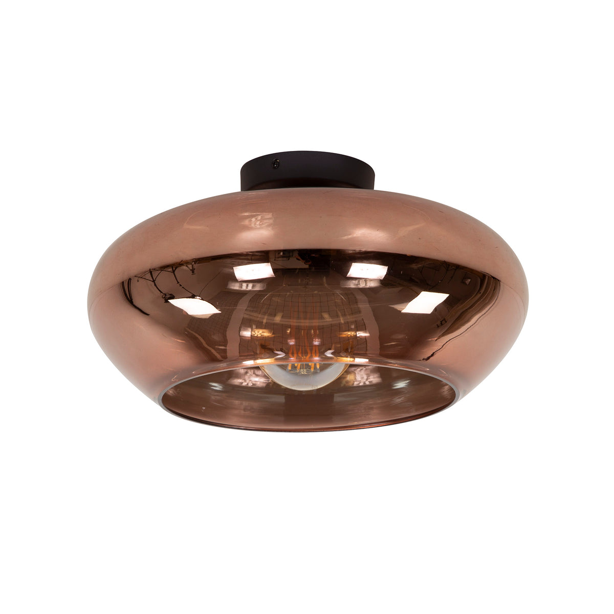 Plafondlamp Solaris - 1-lichts - Koperkleur (Internet retour)