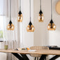Hanglamp 5-lamps, Glas, kleur Amber (internet retour)