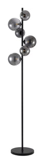 Vloerlamp 6-lamps, Glas, kleur Smoke (internet retour)