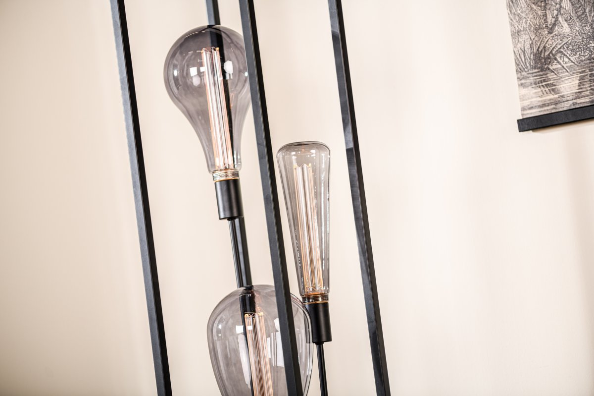 Vloerlamp, 3-lichts, V340 zwart (internet retour)