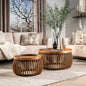 Salontafel Arcadia - Rond - Mangohout - Set van 2