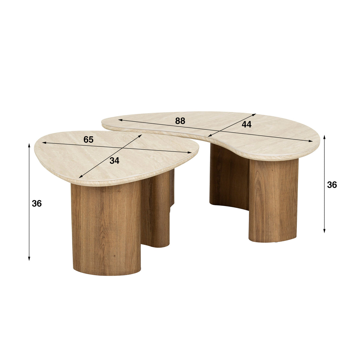 Sumi Salontafelset - Set van 2