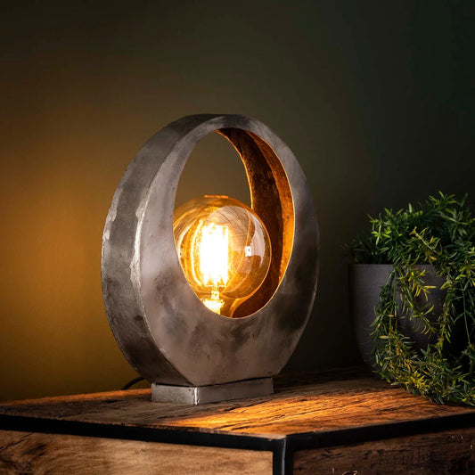 Tafellamp Full Moon - Oud Zilver (Internet Retour)