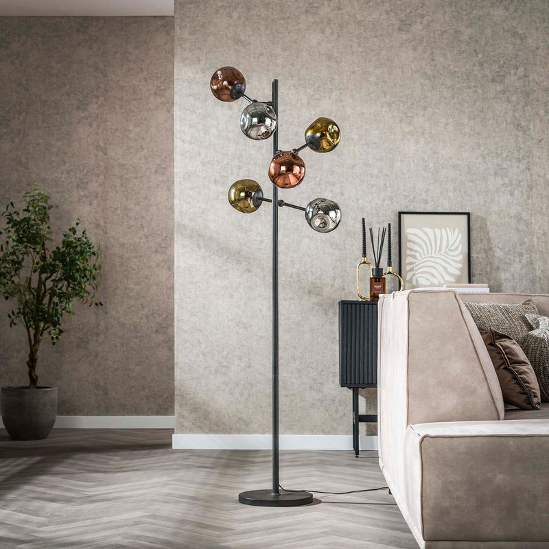 Vloerlamp Daci - Mix Glass - 6-lichts (Internet Retour)