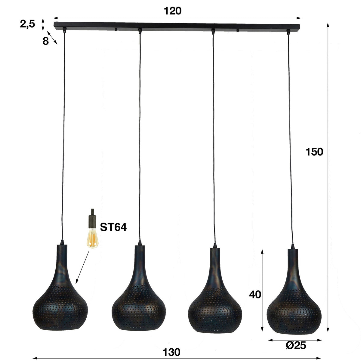 Hanglamp Drew (Internet retour) Retour24