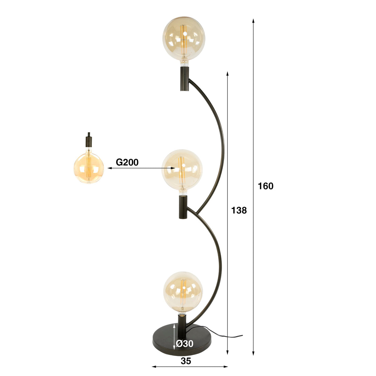 Vloerlamp Curva (Internet retour) Retour24