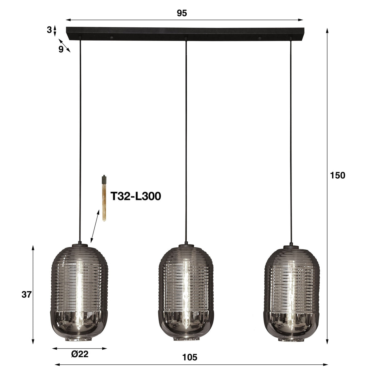 Hanglamp Vesper (Internet retour) Retour24