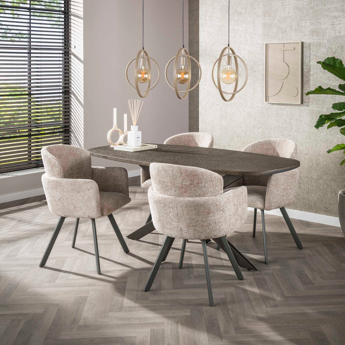 Hanglamp Sterre - 3-lichts - Beige (Internet retour)
