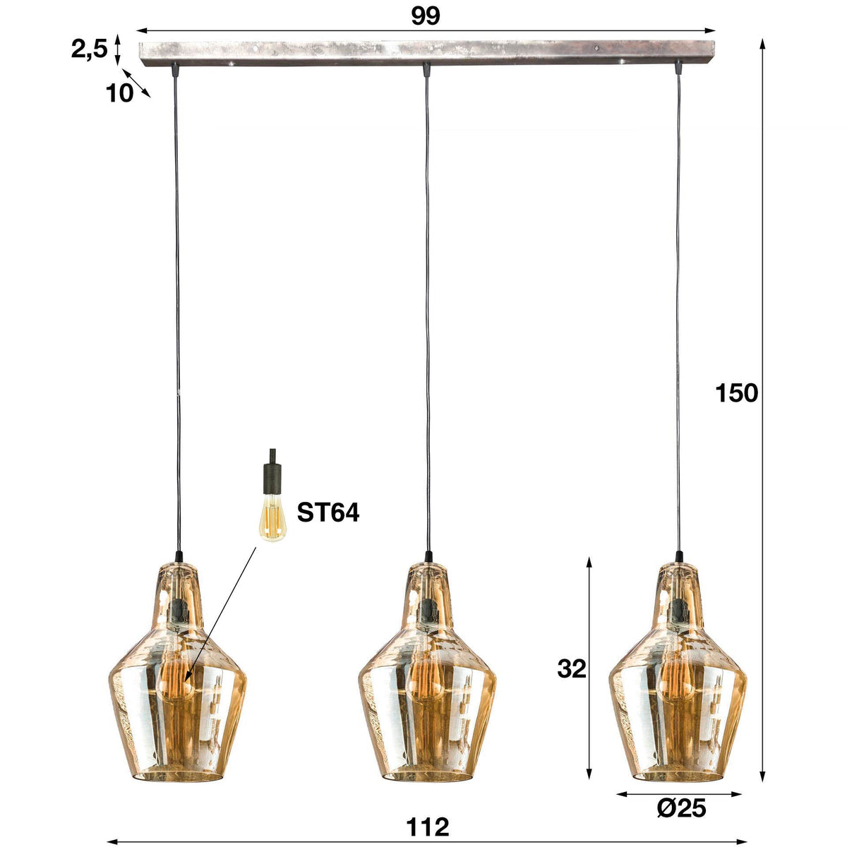 Hanglamp Chloe (Internet retour) Retour24