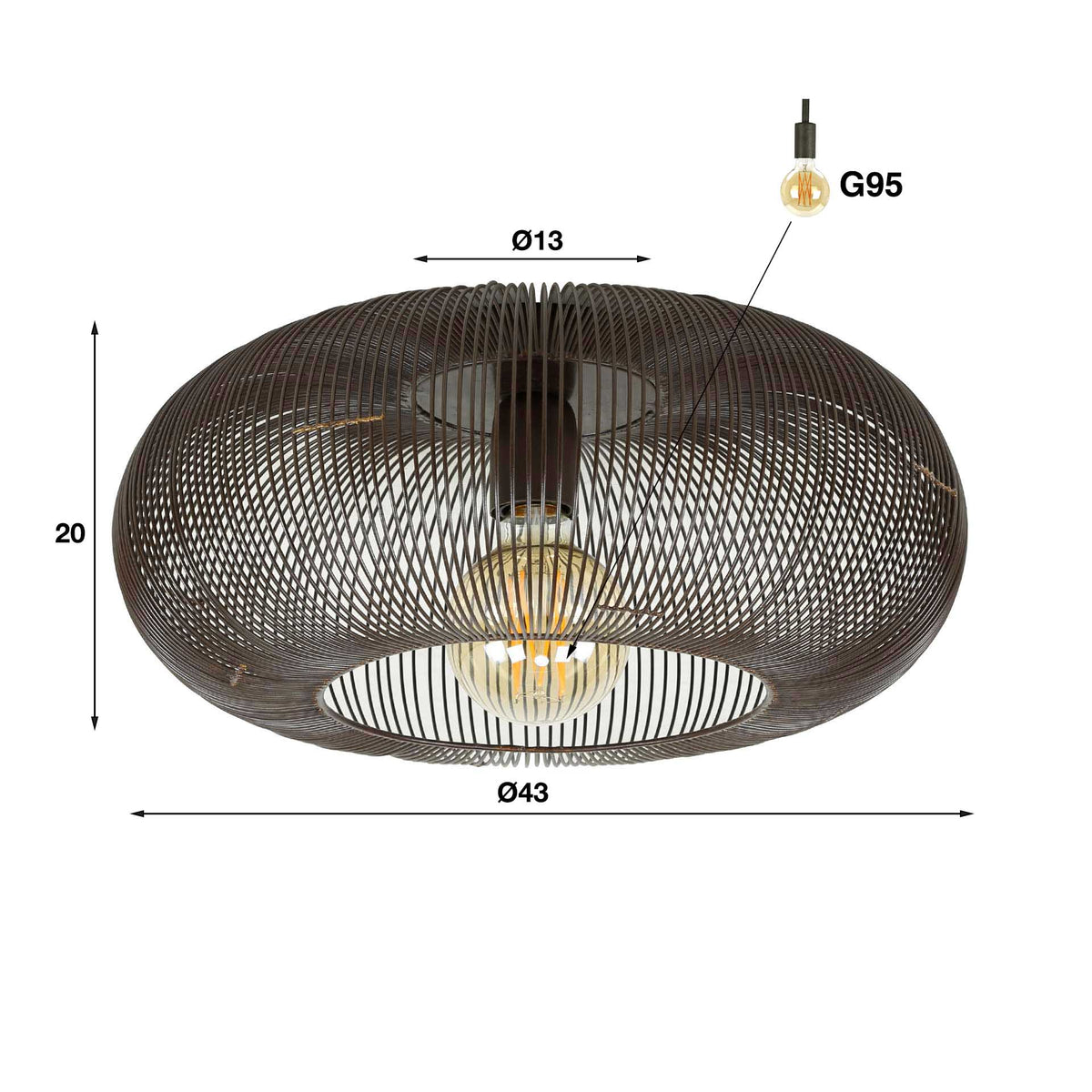 Plafondlamp Vivienne (Internet retour) Retour24