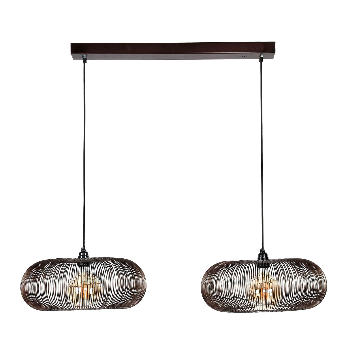 Hanglamp Sifra - 2-lichts - Zwart Nikkel - Metaal