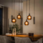 Hanglamp Luneo - 7-lichts - Brons - Matglas (Internet retour)